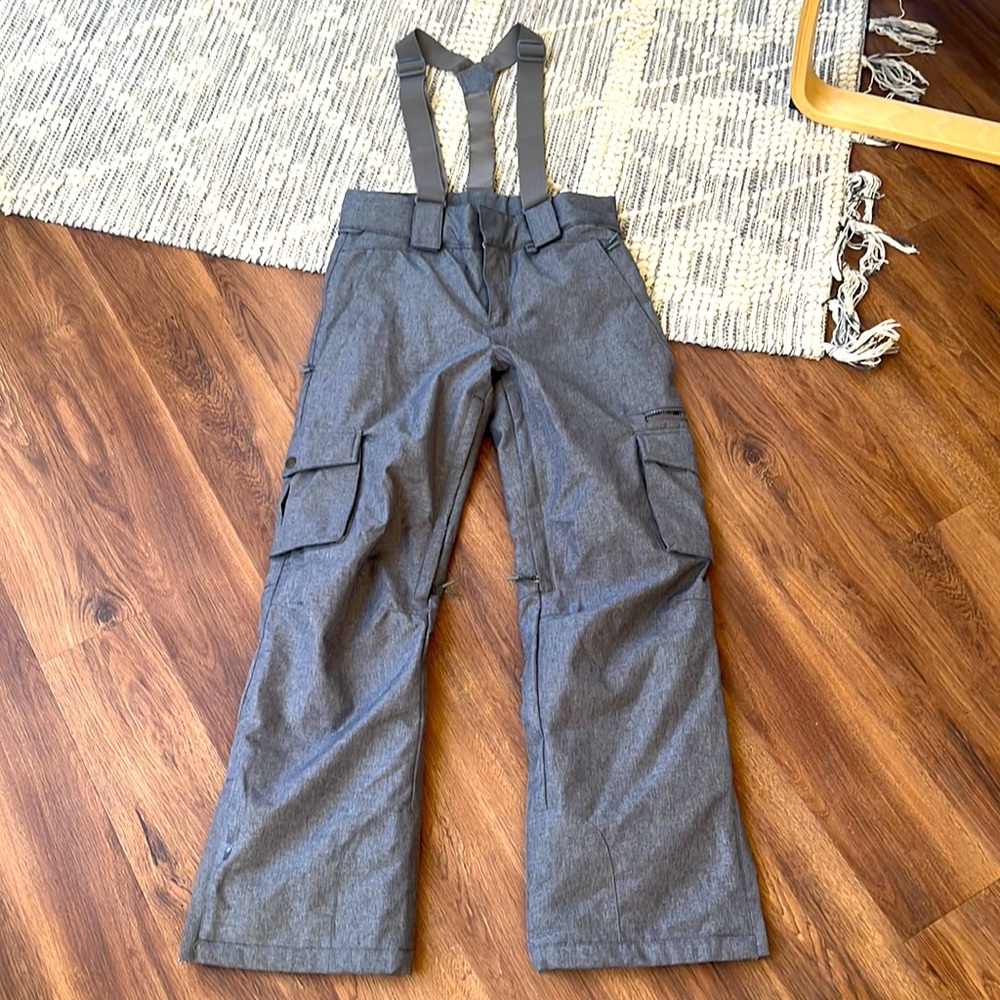 Gray Bib snowboarding pants